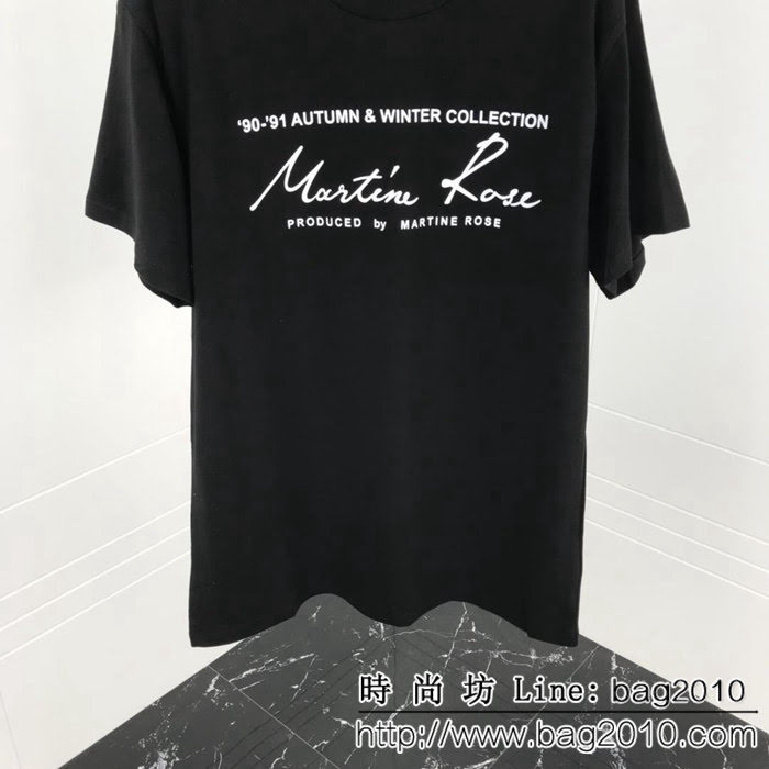 Martine ROSE INS超火款 19早春新款 簽名字母 情侶款短袖 ydi1564